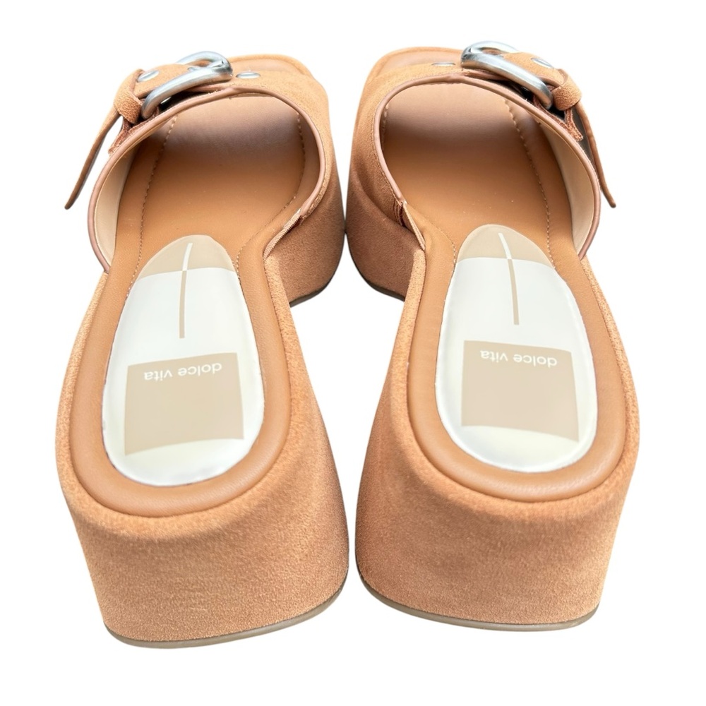 Dolce Vita Gisel Saddle Suede Heels 7 Festival Retro 90' Chunky Platform - Picture 9 of 11
